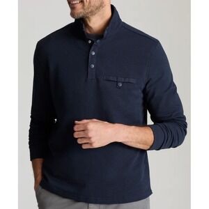 Untuckit‎ Mens Parkson Snap Fleece Pullover Black Size Small